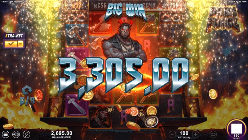 Dark Forge - grand gain avec une jauge de doubling active